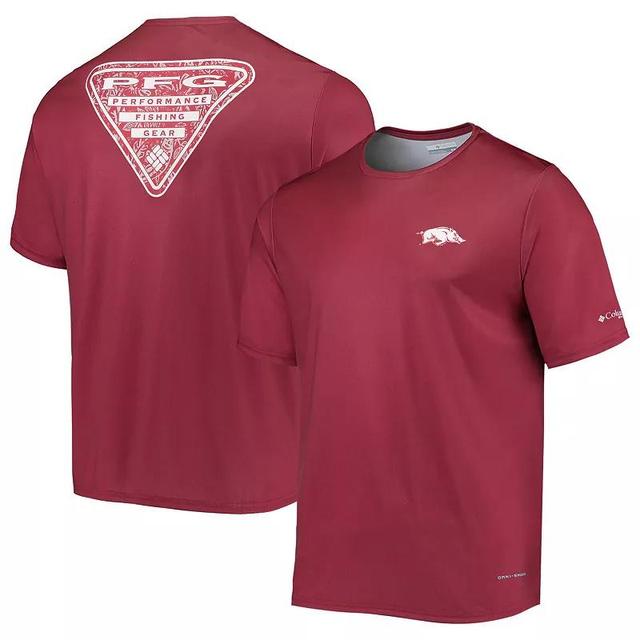 Mens Columbia Cardinal Arkansas Razorbacks Terminal Tackle Omni-Shade T-Shirt Product Image