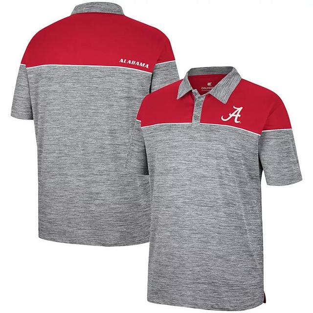 Mens Colosseum Heathered Gray Alabama Crimson Tide Birdie Polo Shirt - Heathered Gray Product Image