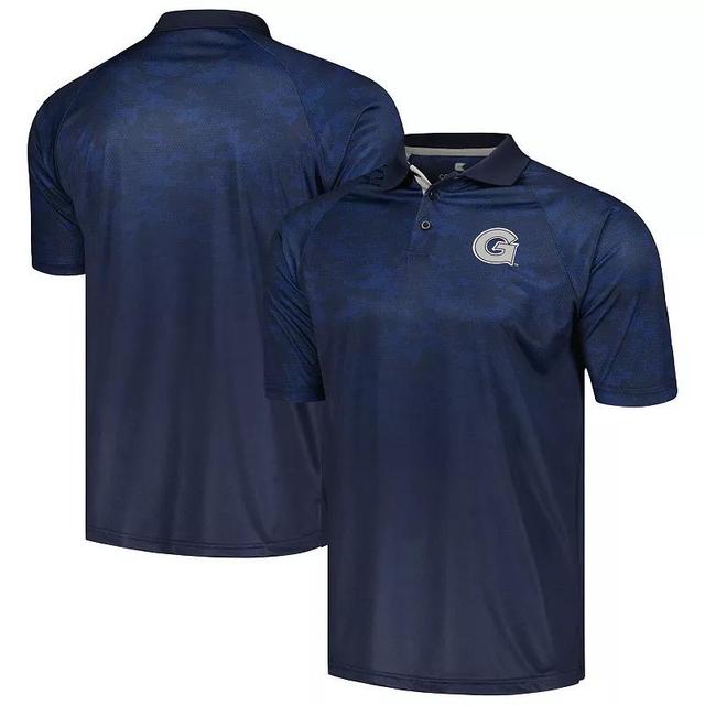 Mens Colosseum Navy Georgetown Hoyas Honeycomb Raglan Polo Product Image