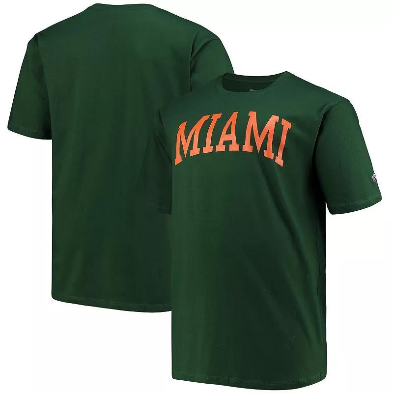 Mens Champion Miami Hurricanes Big & Tall Arch Team Logo T-Shirt Product Image