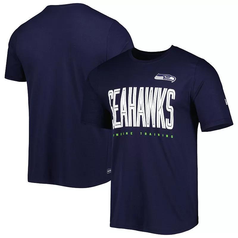 Mens New Era College Navy Seattle Seahawks Combine Authentic Training Huddle Up T-shirt Product Image