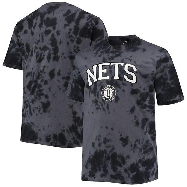 Mens Brooklyn Nets Big & Tall Marble Dye Tonal Performance T-Shirt Product Image