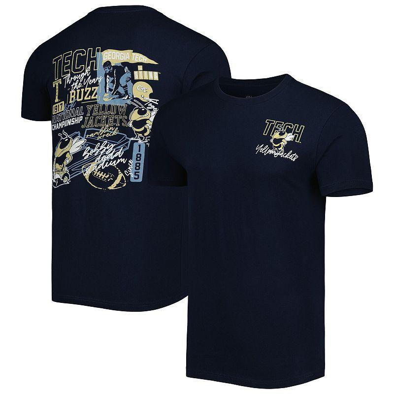 Mens Georgia Tech Yellow Jackets Vintage Through the Years Two-Hit T-Shirt Blue Product Image