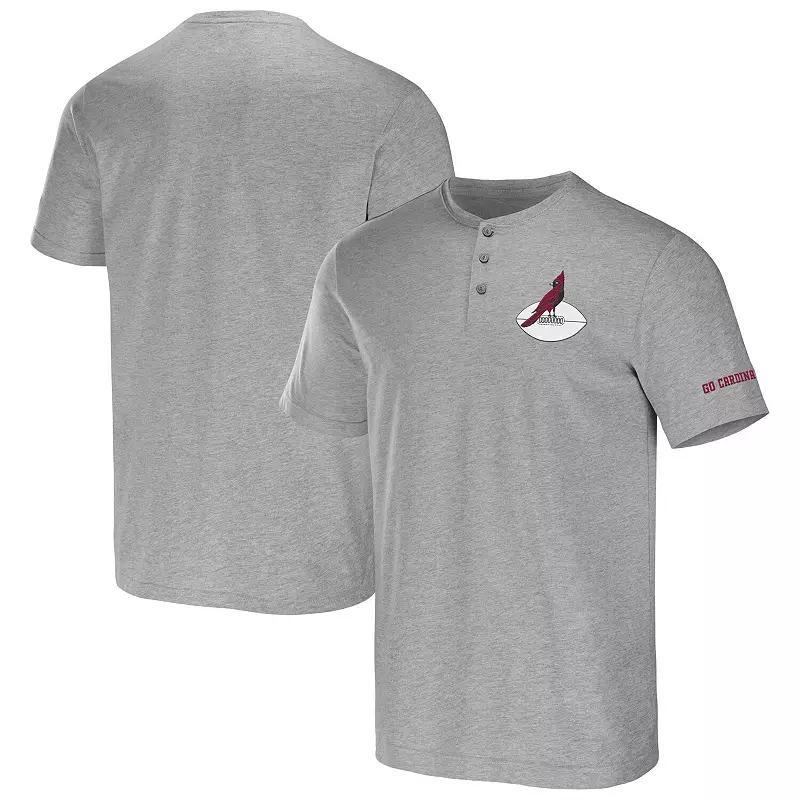 Mens NFL x Darius Rucker Collection by Fanatics Heather Gray Arizona Cardinals Henley T-Shirt Grey Product Image