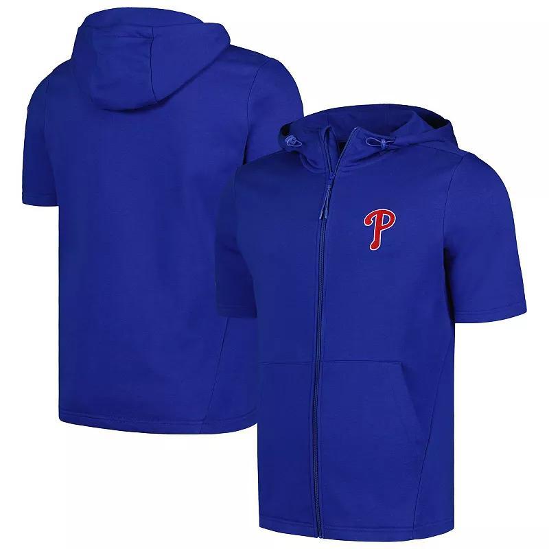 Mens Levelwear Royal Philadelphia Phillies Recruit Short Sleeve Full-Zip Hoodie Product Image