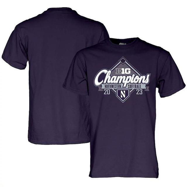 Blue 84 Northwestern Wildcats 2023 Big Ten Softball Regular Season Champions T-Shirt, Mens Product Image