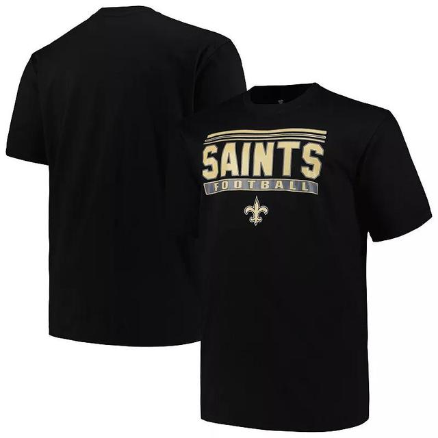 Mens Fanatics Branded Black New Orleans Saints Big & Tall Pop T-Shirt Product Image