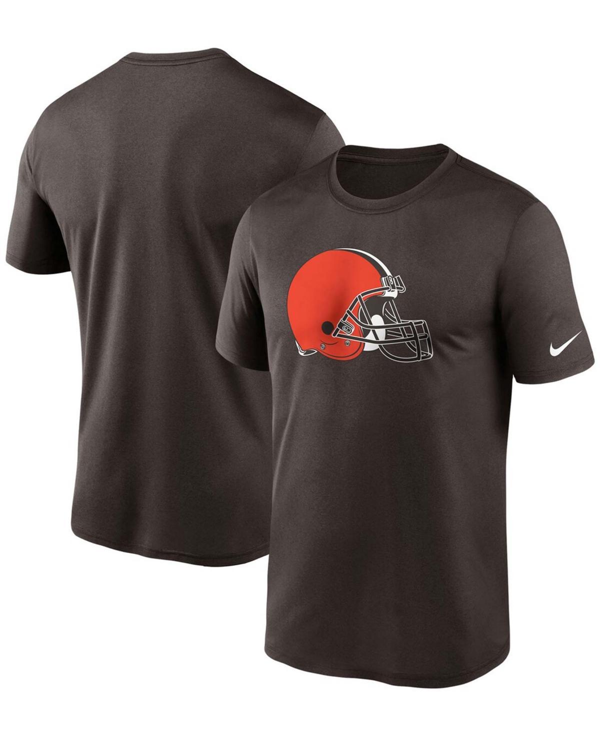 Mens Big and Tall Brown Cleveland Browns Logo Essential Legend Performance T-Shirt Product Image