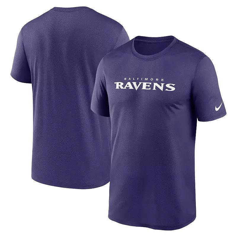 Mens Nike Baltimore Ravens Legend Wordmark Performance T-Shirt Product Image