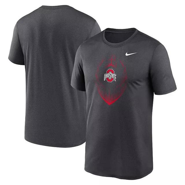 Mens Nike Anthracite Ohio State Buckeyes Primetime Legend Icon Performance T-Shirt Product Image