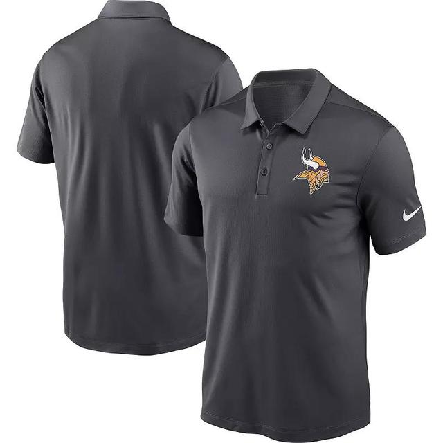 Mens Nike Charcoal Minnesota Vikings Fan Gear Franchise Heat-Sealed Graphic Team Polo Product Image