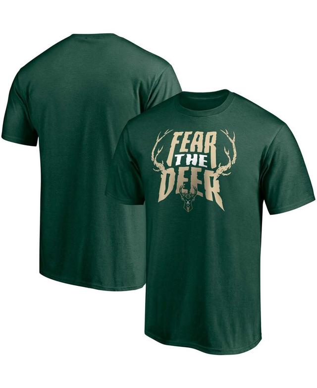 Mens Hunter Green Milwaukee Bucks Post Up Hometown Collection T-shirt Product Image