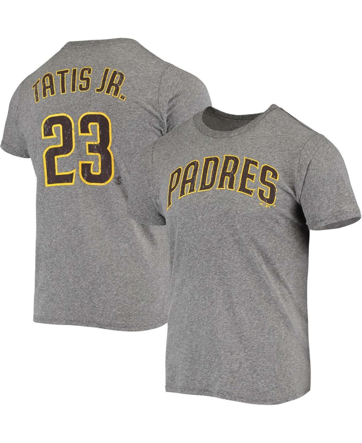 Mens Fernando Tatis Jr. Heathered Gray San Diego Padres Name and Number Tri-Blend T-shirt Product Image