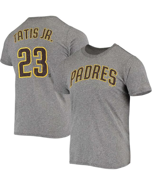 Mens Fernando Tatis Jr. Heathered Gray San Diego Padres Name and Number Tri-Blend T-shirt Product Image