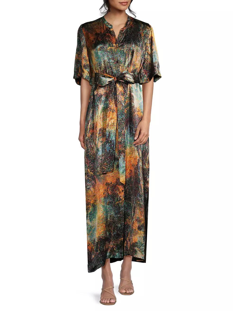 Magic Eye Silk Shirtdress Product Image