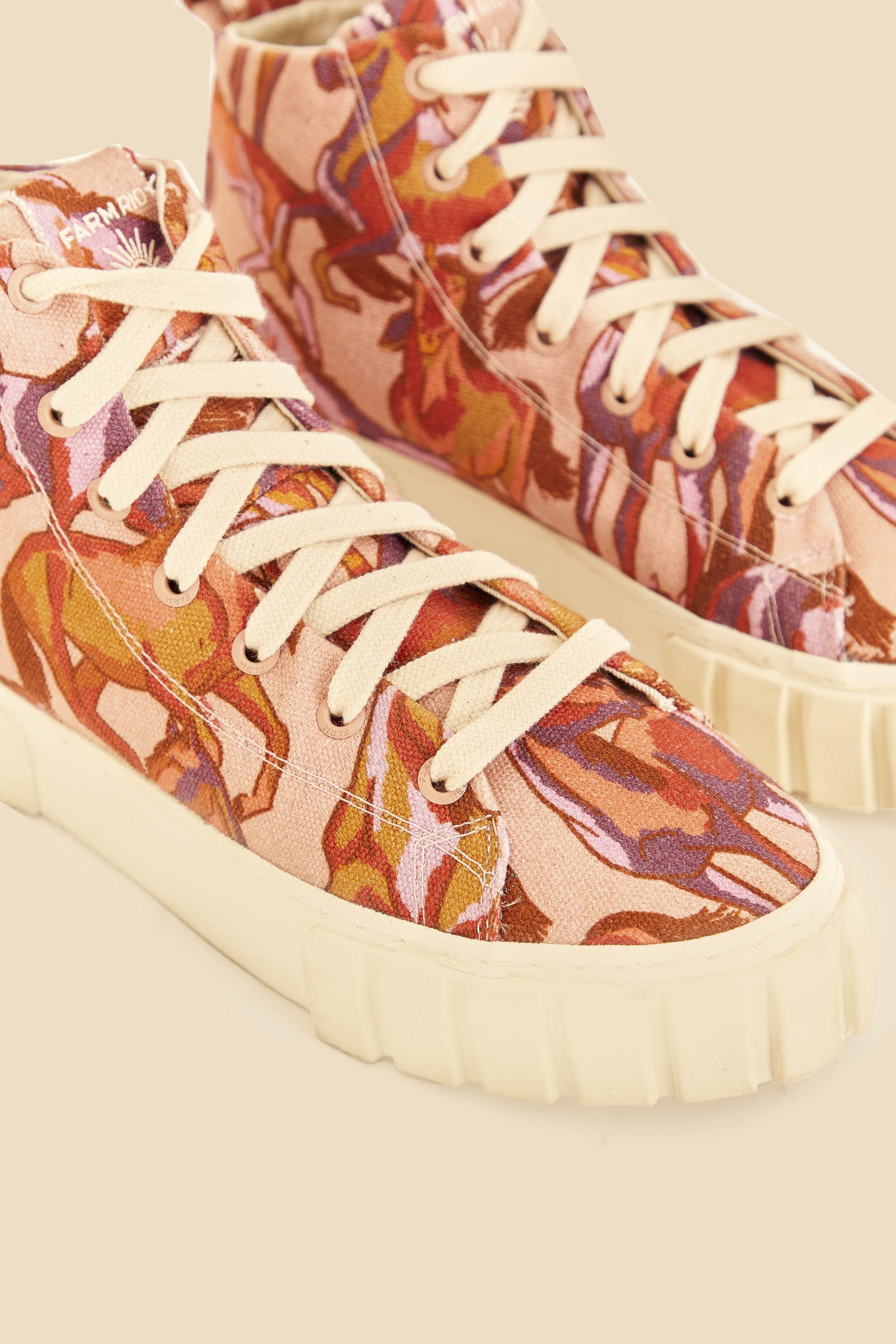 Rose Wild Horses Flatform Sneaker Product Image