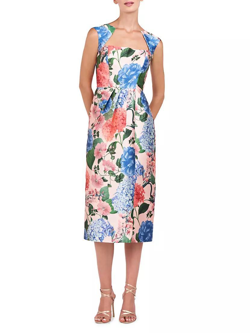 Henrietta Floral Mikado Midi-Dress Product Image