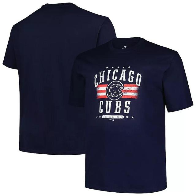 Mens Profile Chicago Cubs Big & Tall Americana T-Shirt Blue Product Image