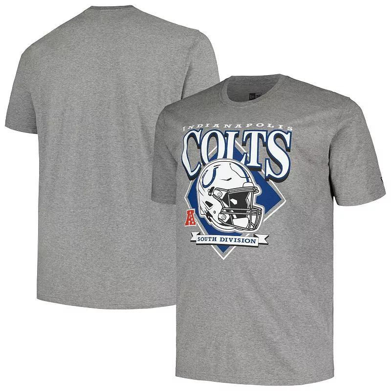 Mens New Era Gray Indianapolis Colts Big & Tall Helmet T-Shirt Product Image