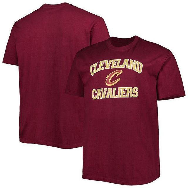 Mens Wine Cleveland Cavaliers Big & Tall Heart & Soul T-Shirt Product Image