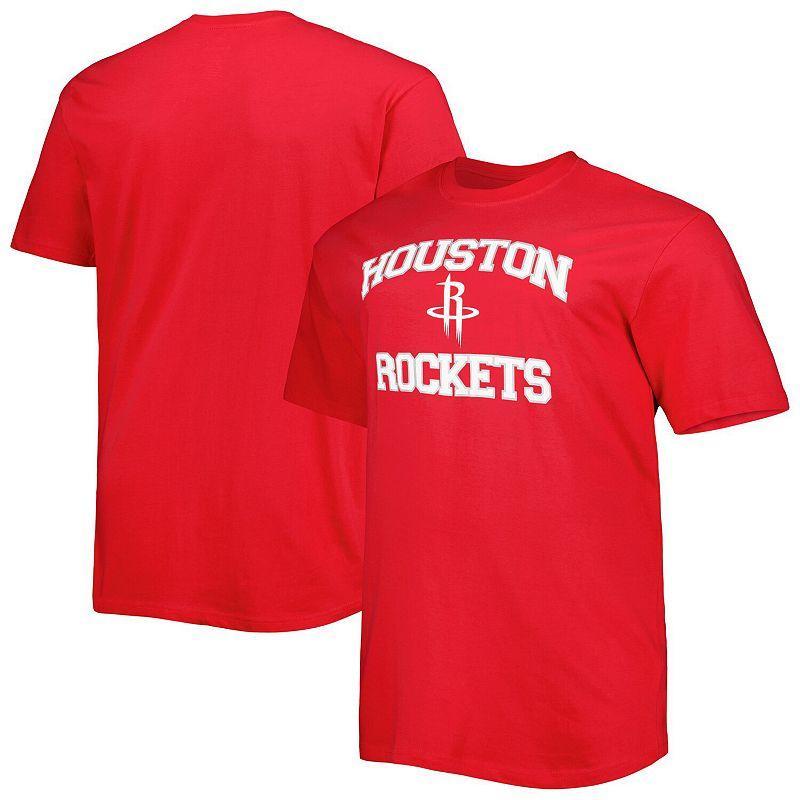 Mens Red Houston Rockets Big and Tall Heart and Soul T-shirt Product Image