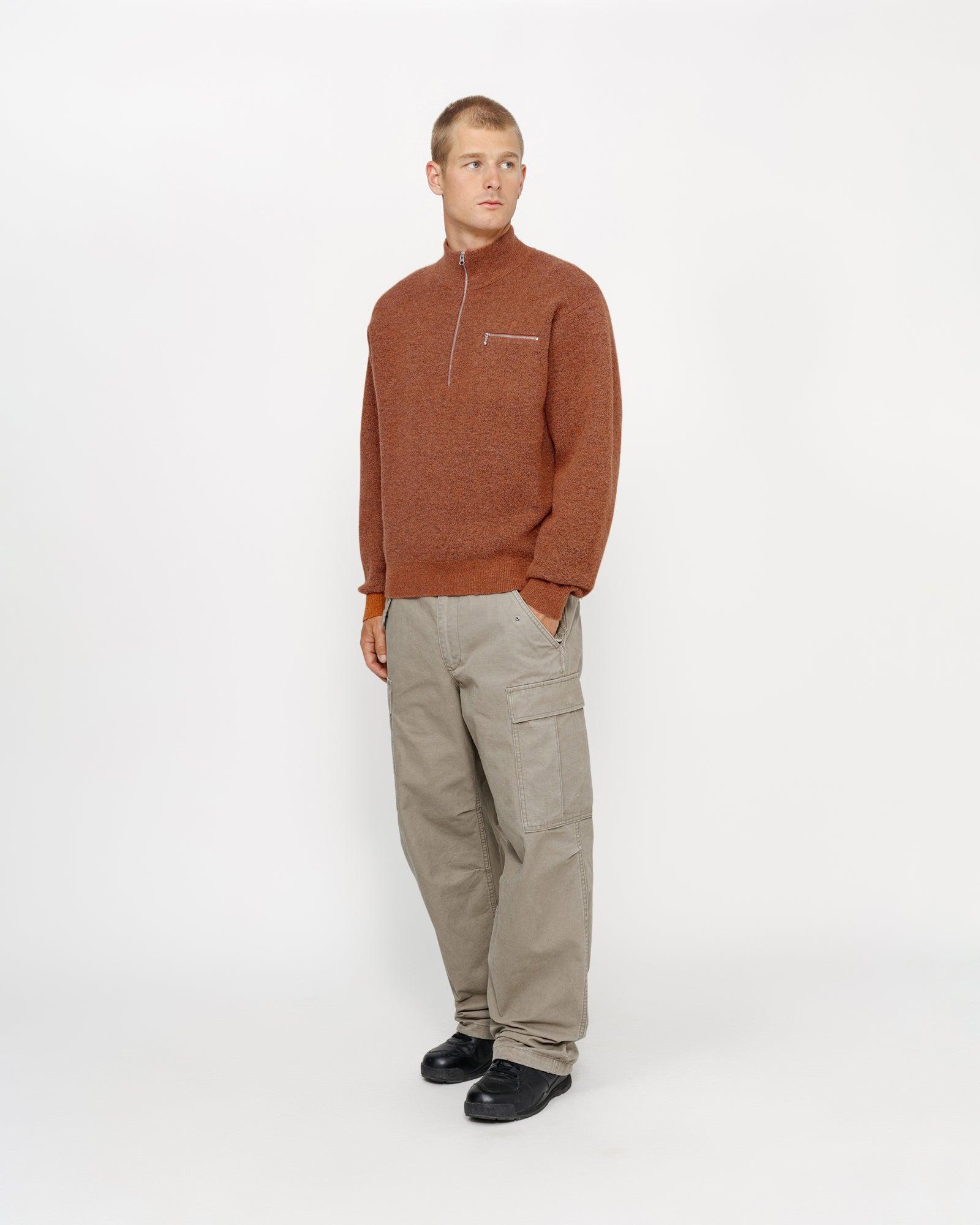 HALF ZIP MOCK NECK SWEATER Male Product Image