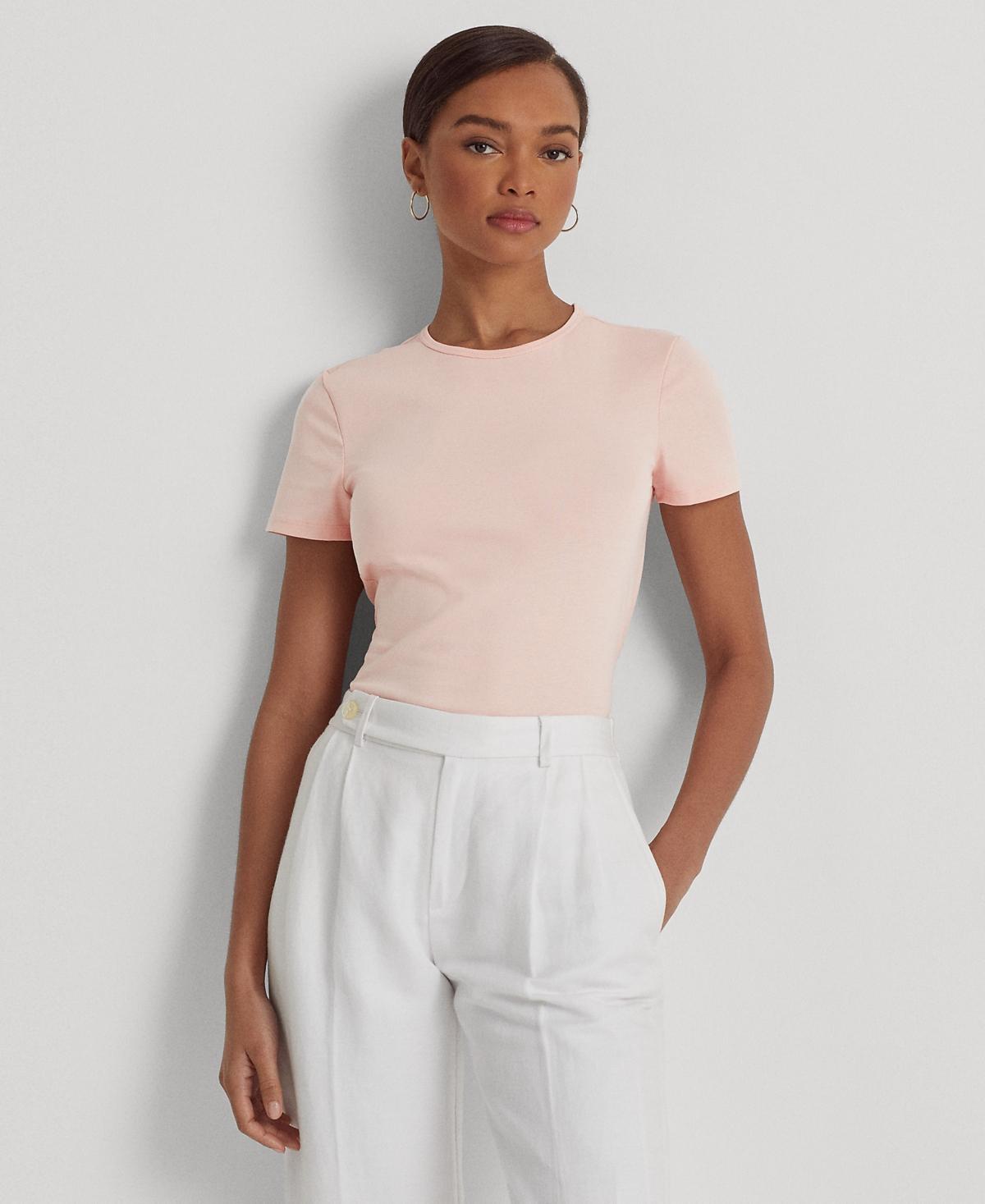 Lauren Ralph Lauren Cotton-Blend T-Shirt Women's T Shirt Product Image