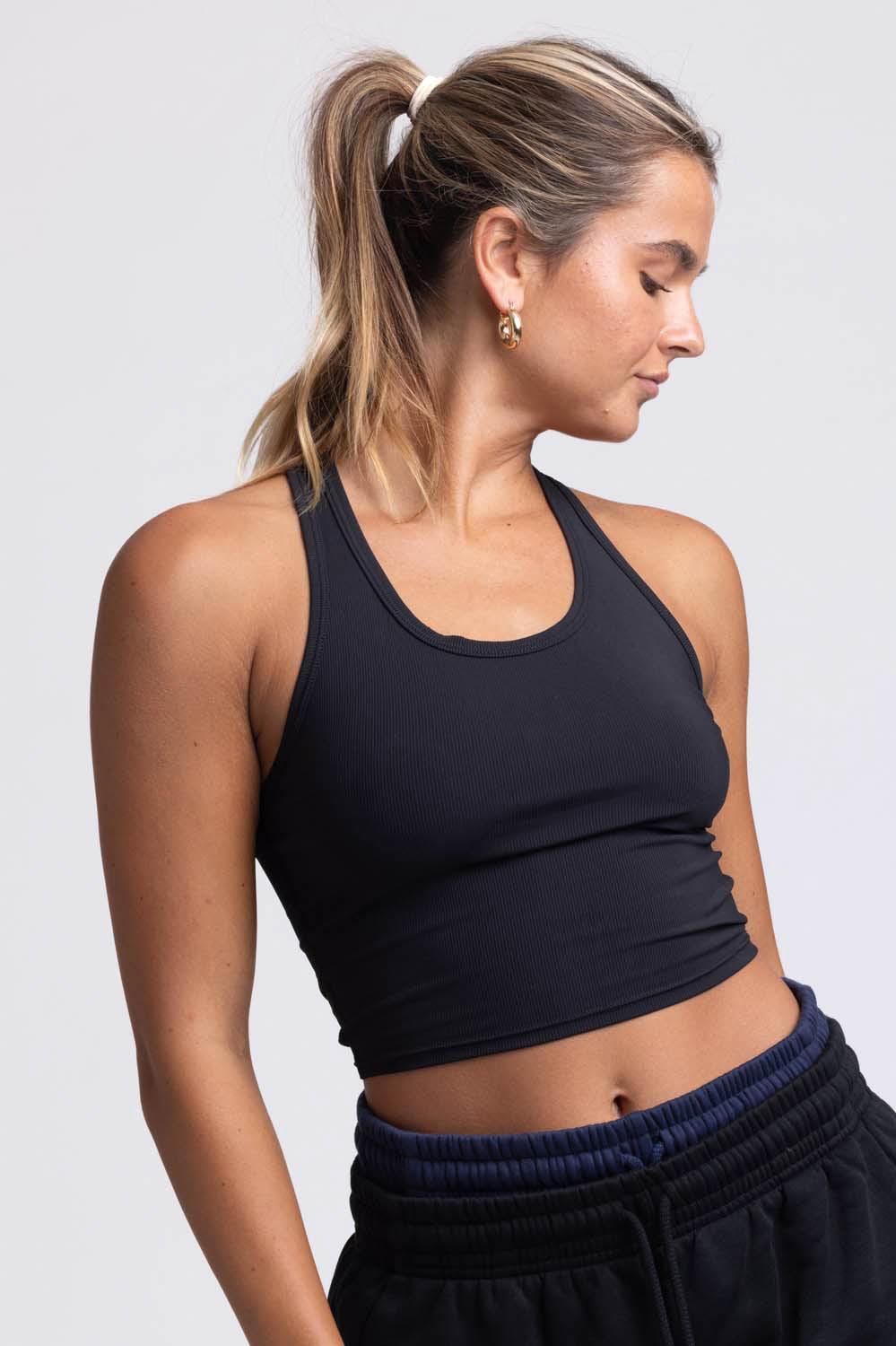 Rochelle Basic Crop Top - Black Female Product Image