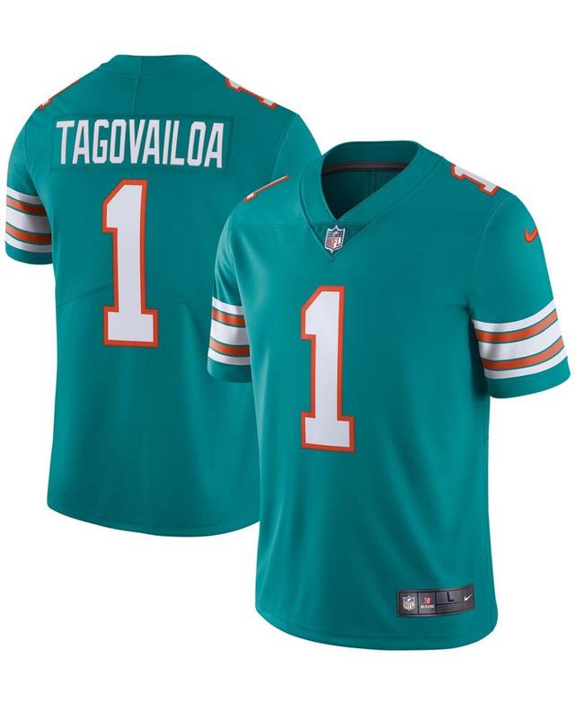 Mens Nike Tua Tagovailoa Aqua Miami Dolphins Alternate Vapor Limited Jersey Turquoise A Product Image