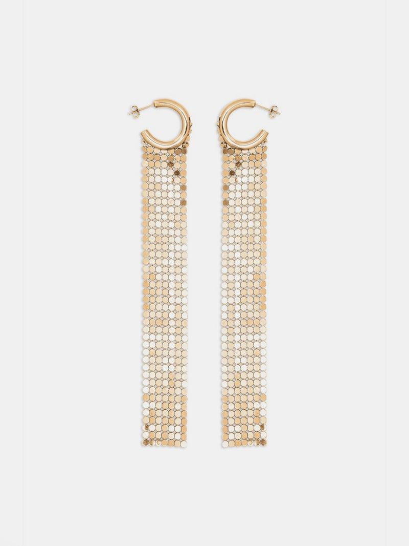 Gold chainmail Hoop earrings product image