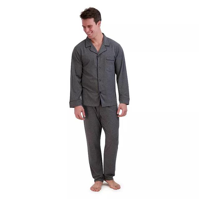 Hanes Mens Cotton Modal Knit Pajama, 2 Piece Set Product Image