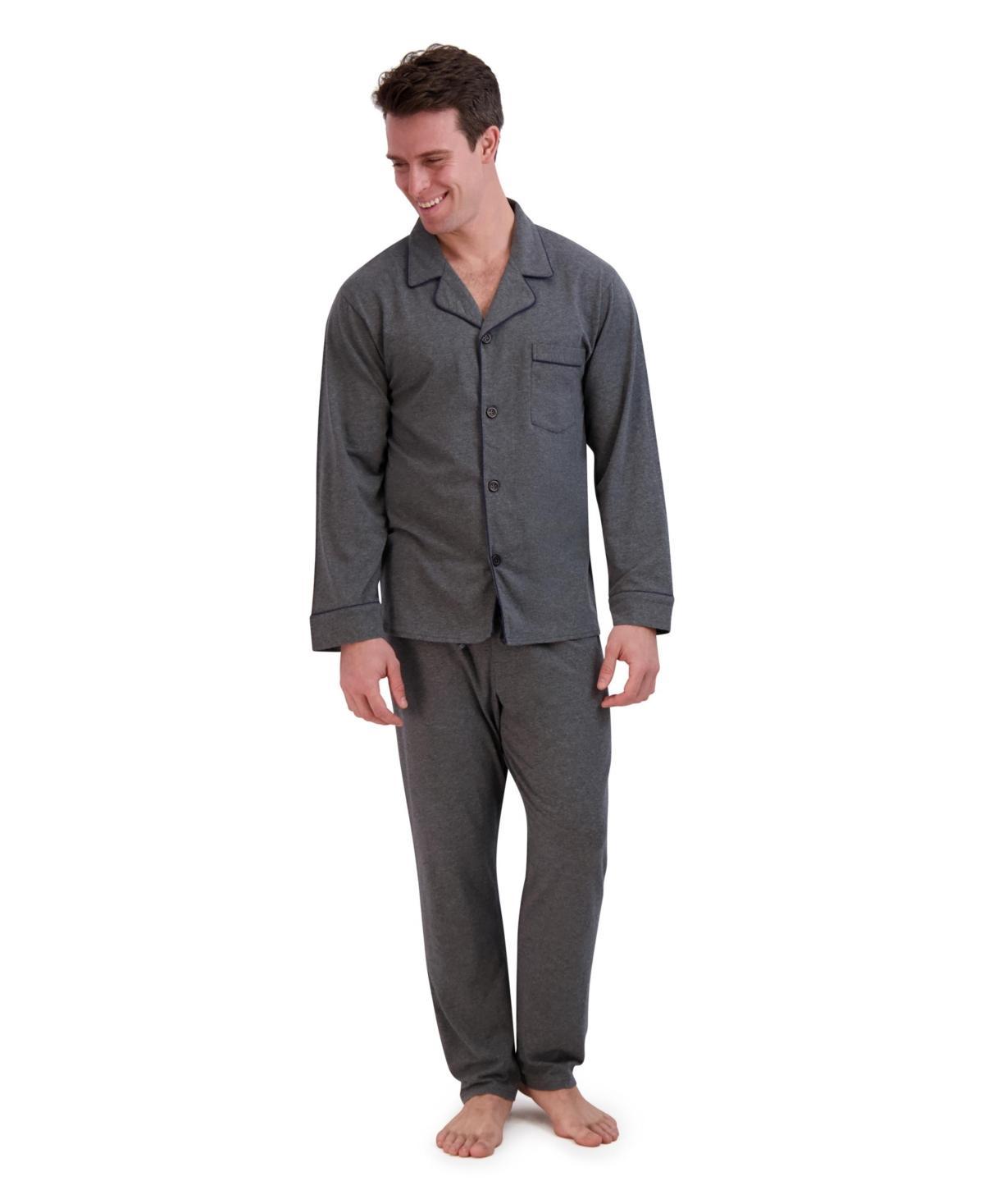 Hanes Mens Cotton Modal Knit Pajama, 2 Piece Set Product Image