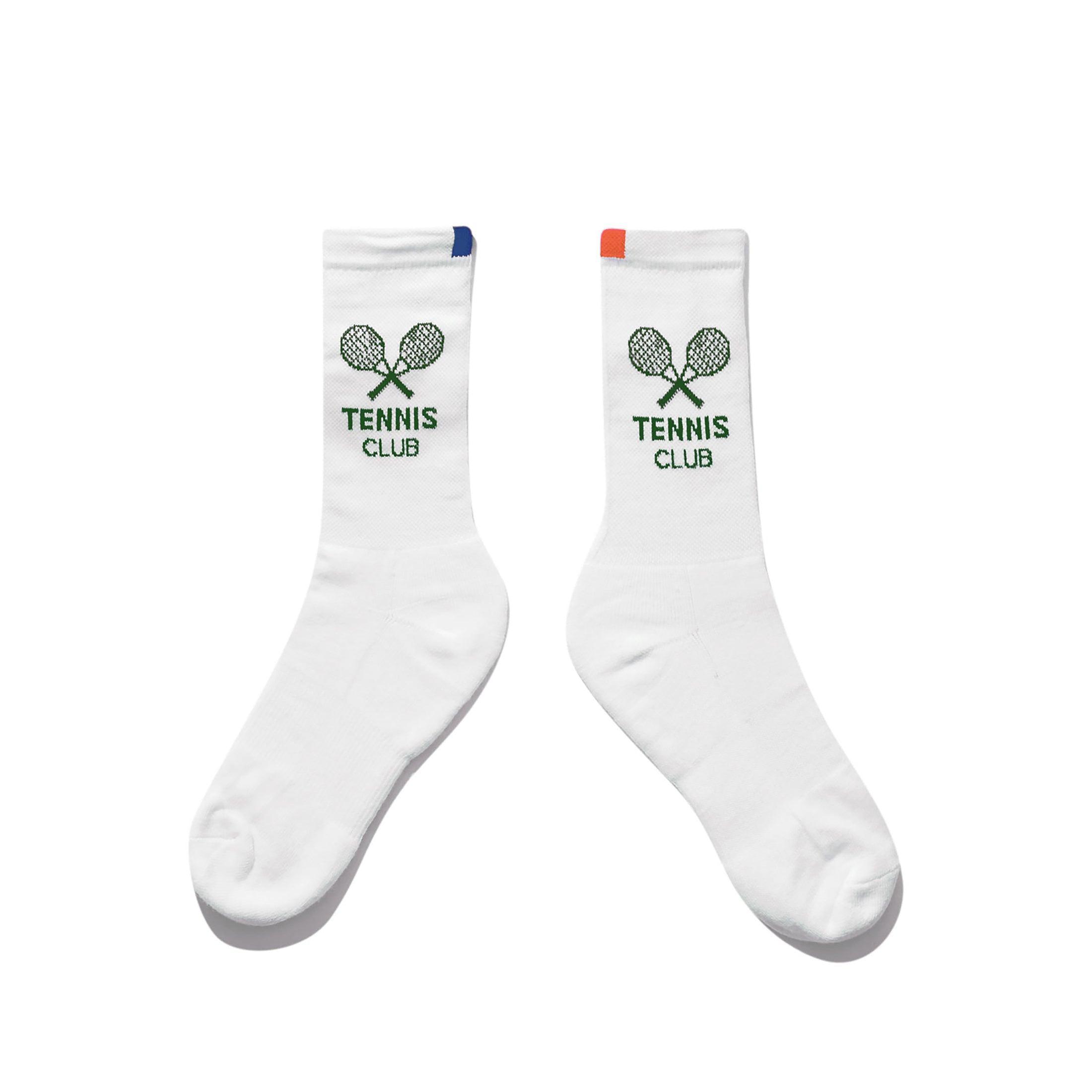 The Men's Tennis Sock - White/Green Male Product Image