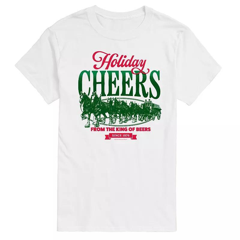 Mens Budweiser Clydesdales Holiday Cheers Graphic Tee Product Image