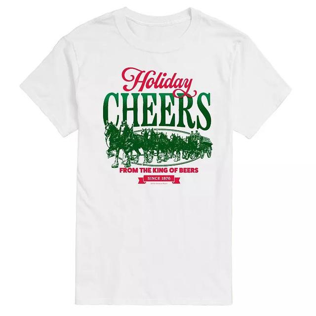 Mens Budweiser Clydesdales Holiday Cheers Graphic Tee Product Image