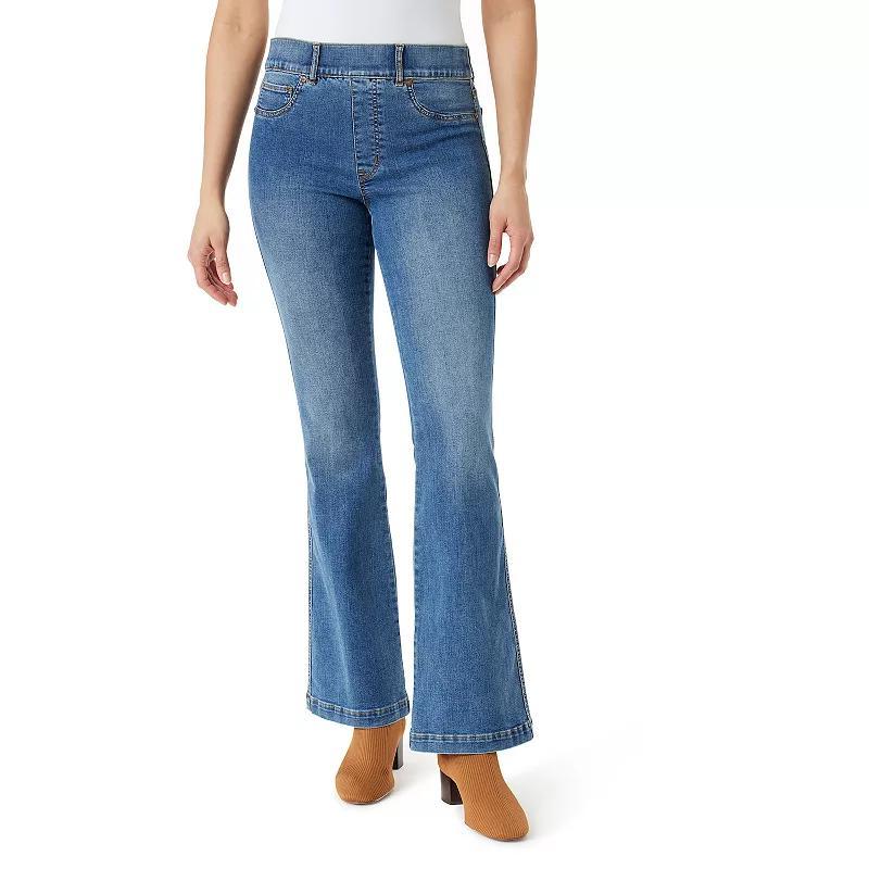 Petite Gloria Vanderbilt Shape Effect Pull-On Flare Jeans, Womens product image