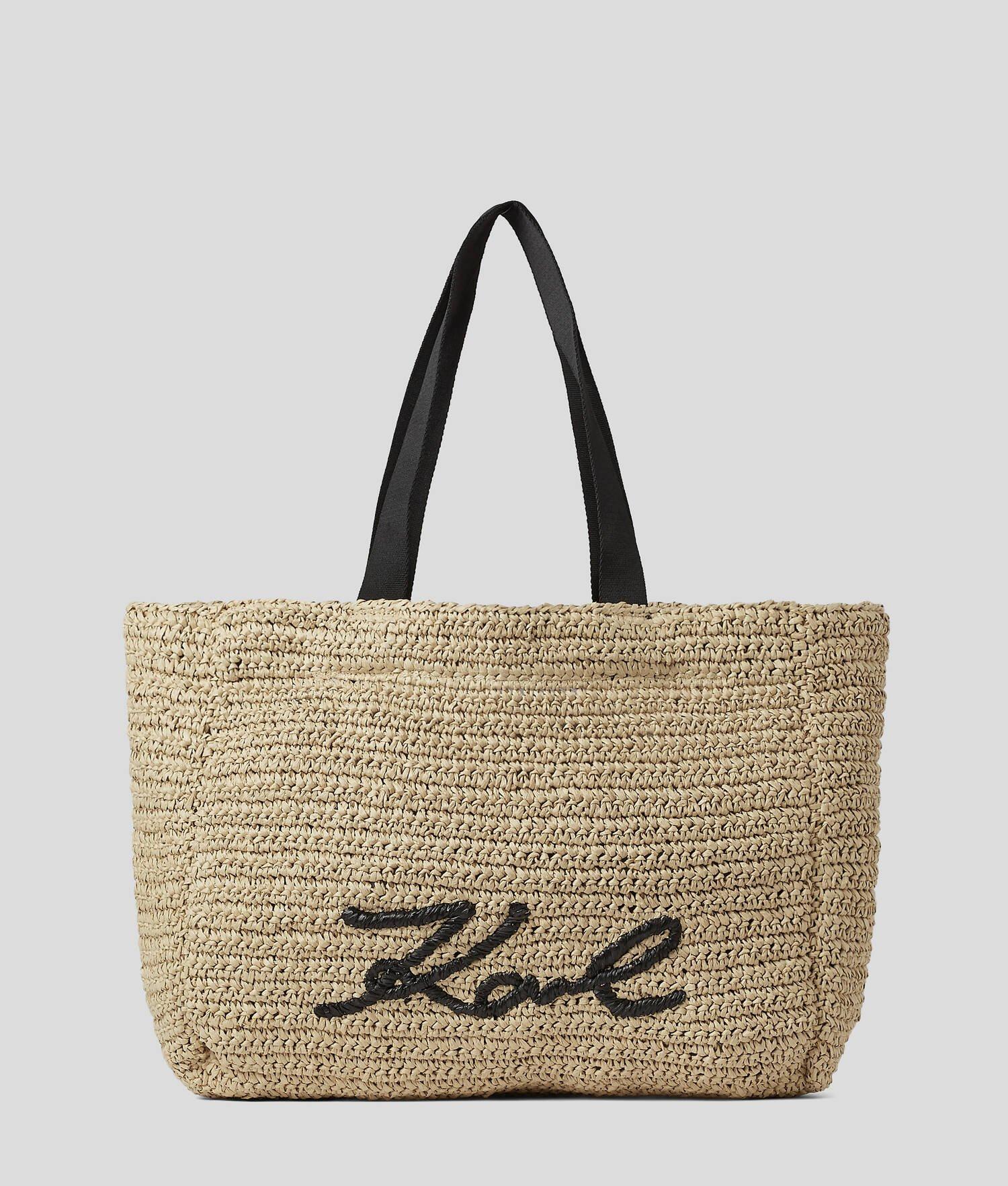 K/SIGNATURE RAFFIA BEACH TOTE BAG Product Image