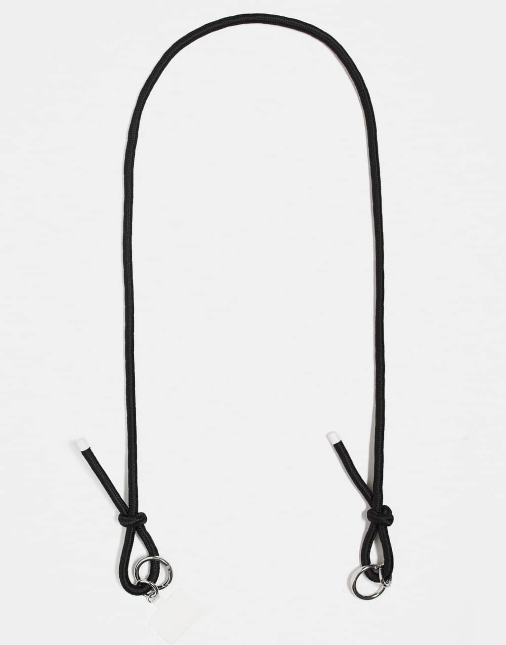 ASOS DESIGN cord cross body phone holder in black Product Image