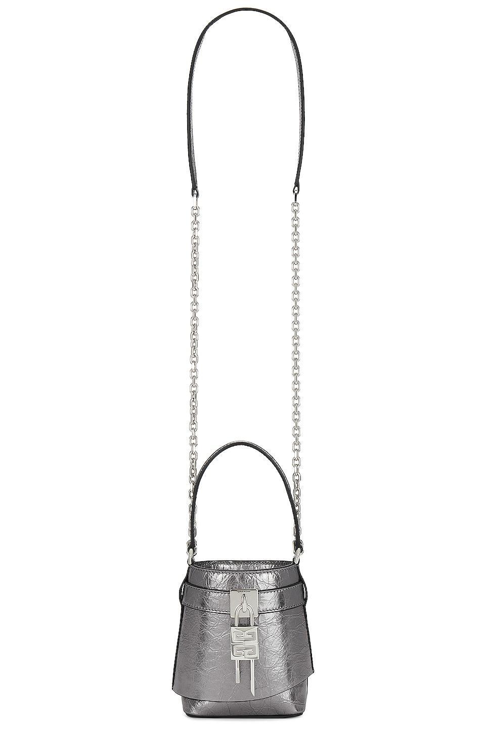 Givenchy Micro Shark Lock Lambskin Leather Bucket Bag Product Image