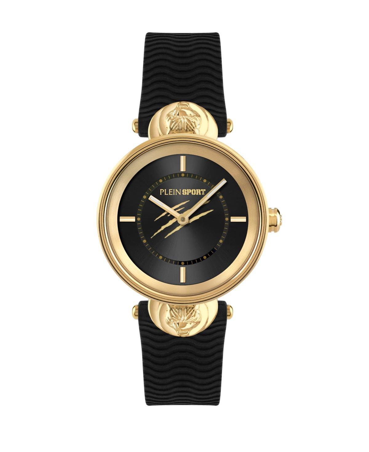 Philipp Plein Womens Supernova Analog Gold Metal Black Silicone Strap Watch Product Image