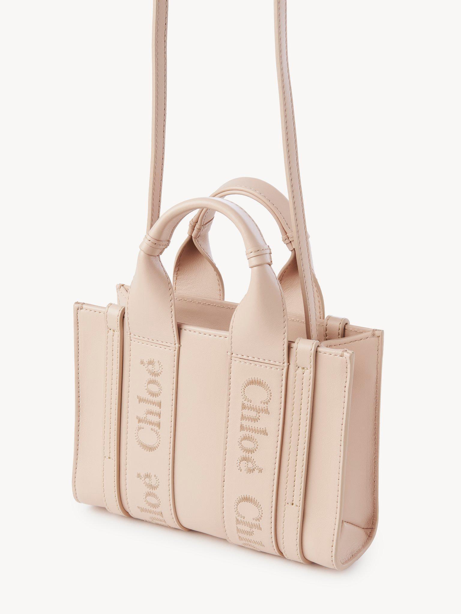 Mini Woody tote bag in soft leather Product Image