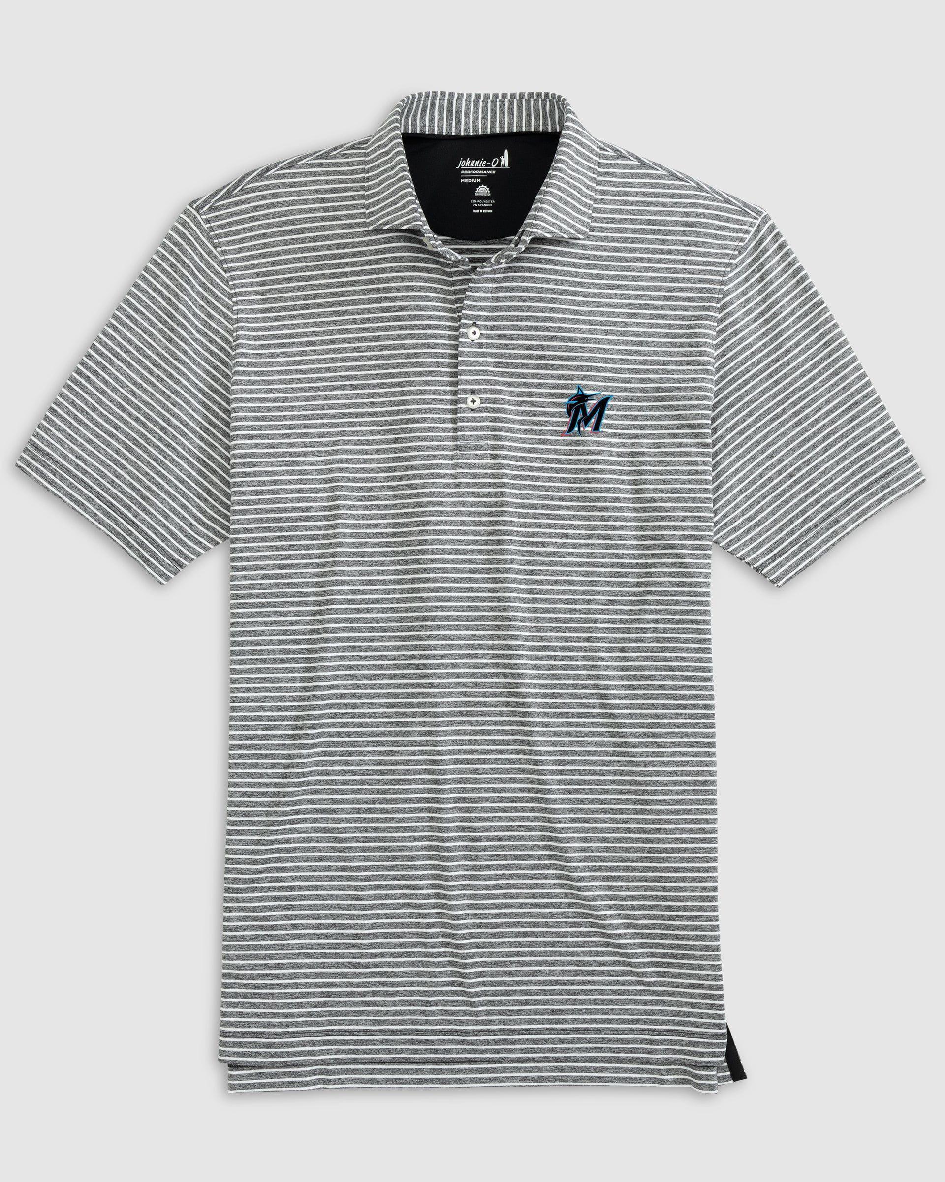 San Diego Padres Clipperr Striped Jersey Performance Polo Product Image