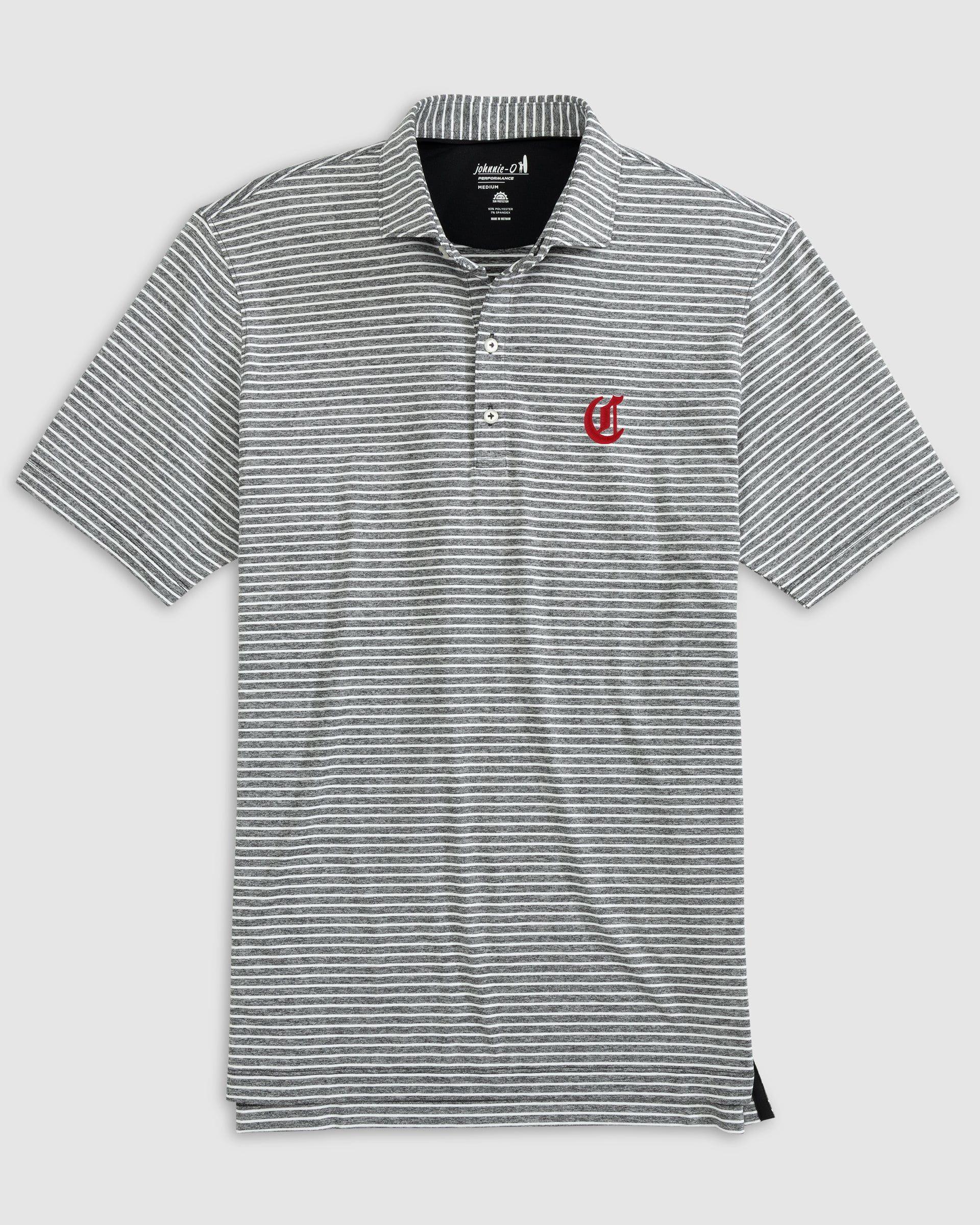 Cincinnati Reds Clipper Striped Jersey Performance Polo Product Image