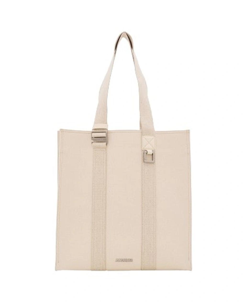 JACQUEMUS Le Cabas Cuerda Cotton Tote Bag In White Product Image