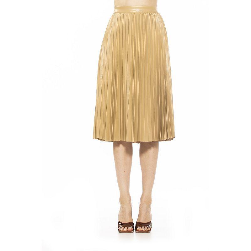 Womens Alexia Admor Luca Leather Midi Skirt product image