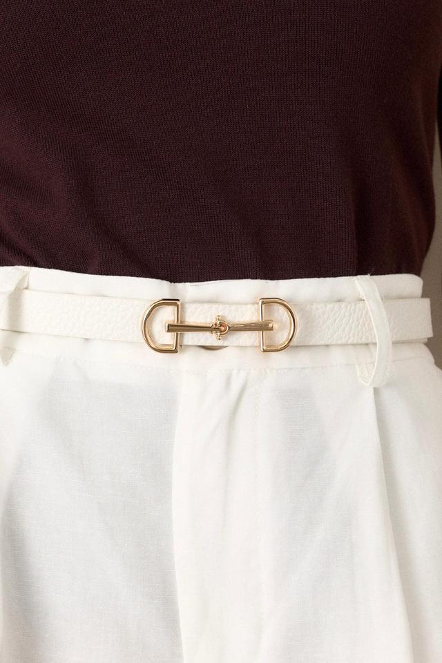 Endless Charm White Textured Belt Product Image