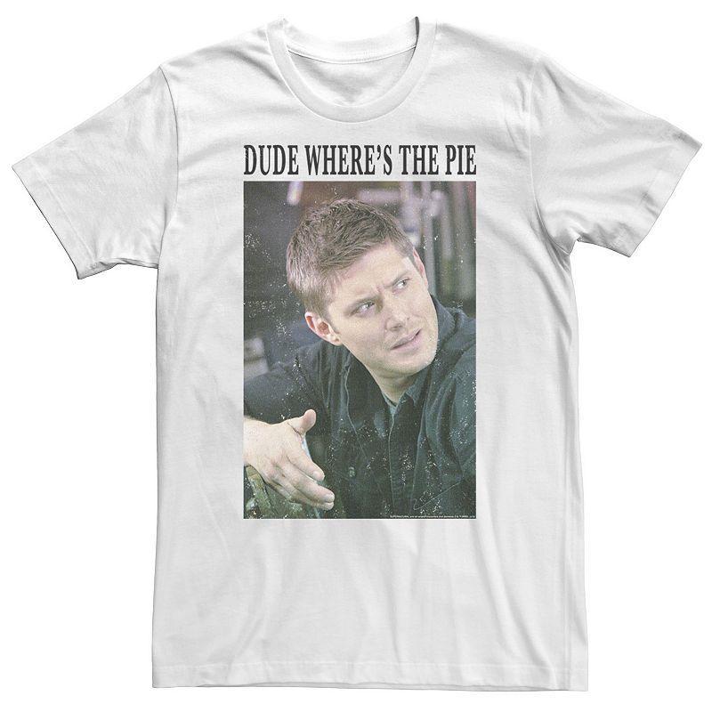 Big & Tall Supernatural Dean Dude Wheres The Pie? Portrait Tee, Mens Product Image