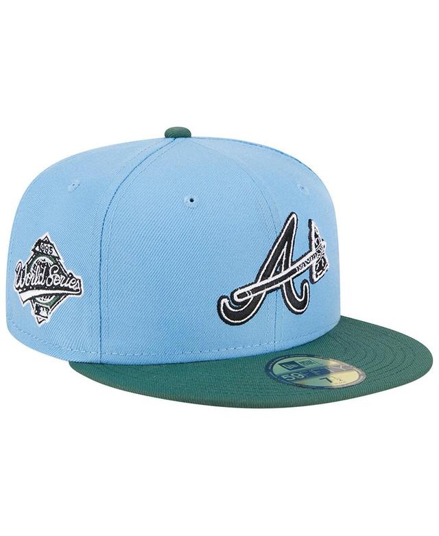 Mens New Era Sky Blue/Cilantro Atlanta Braves 1995 World Series 59FIFTY Fitted Hat Product Image