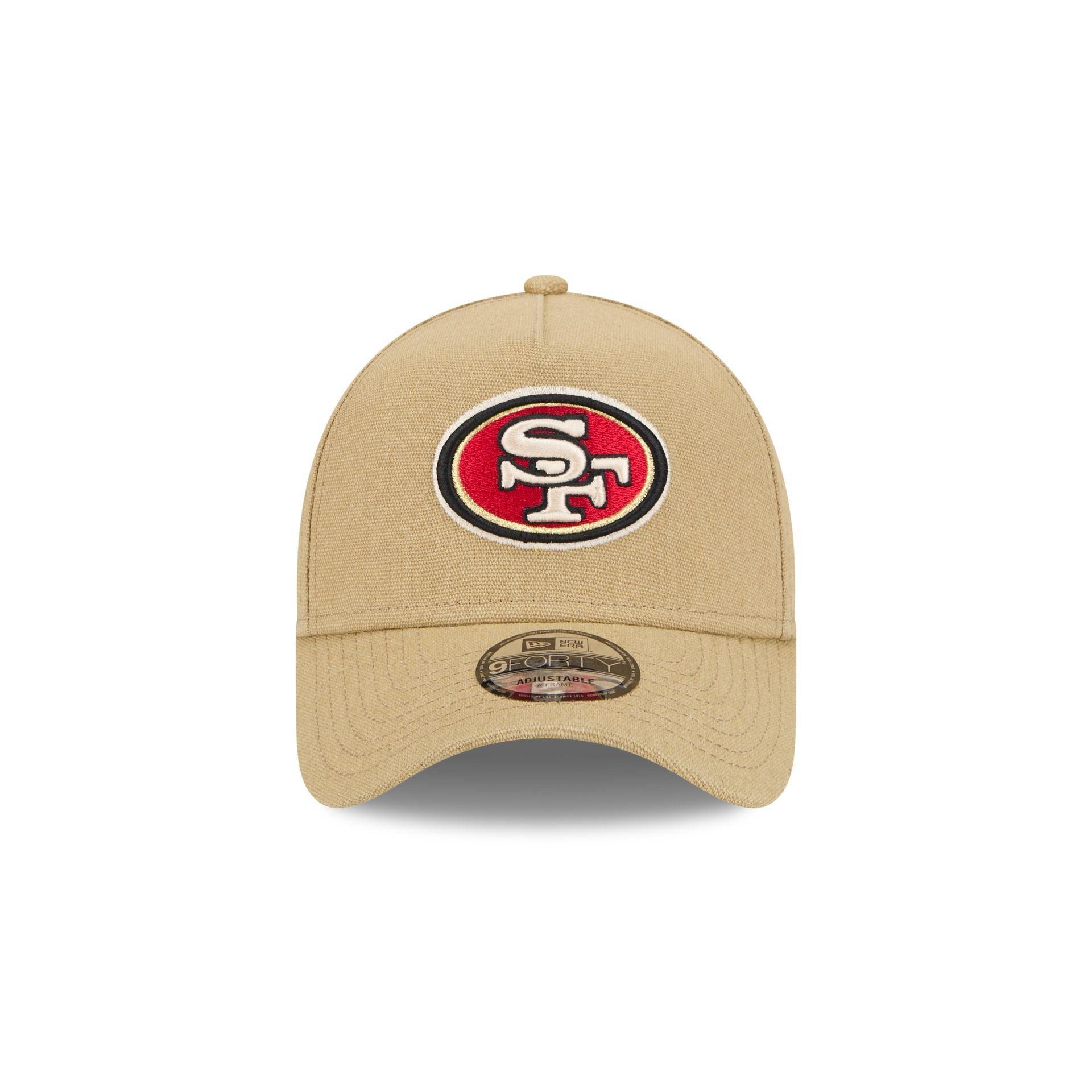 San Francisco 49ers Logo Essentials Khaki 9FORTY A-Frame Snapback Hat Male Product Image