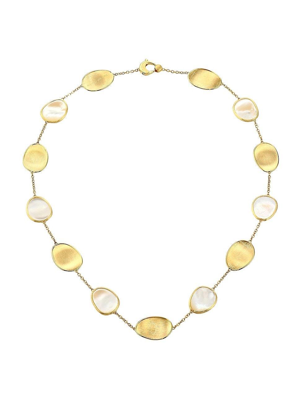 Womens Lunaria 18K Yellow Gold & White Mother-Of-Pearl Necklace Product Image